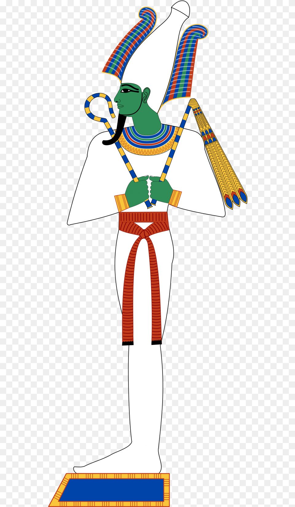 Osiris Was The King Of The Underworld According To Osiris Egyptian God, Clothing, Costume, Person, Adult Png