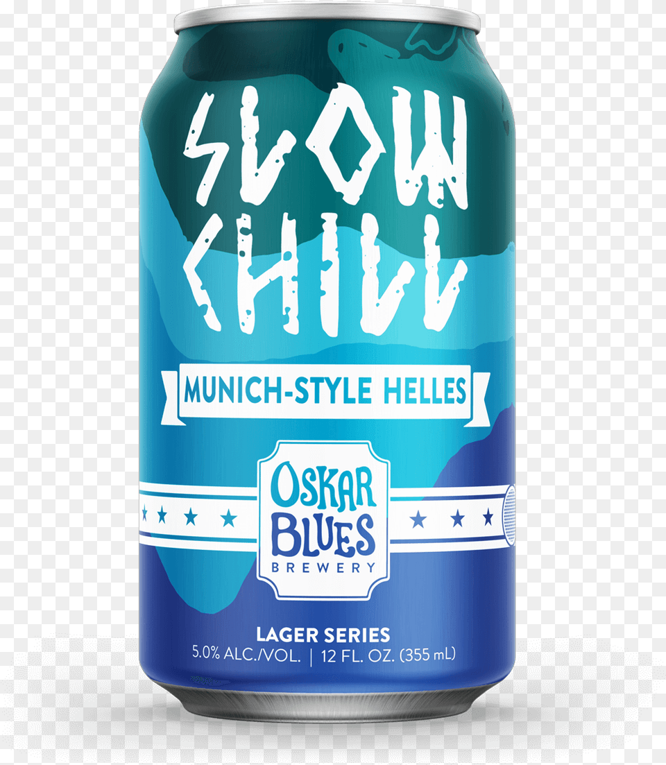 Oskar Blues Brewery Oskar Blues Slow Chill Helles, Can, Tin, Alcohol, Beer Free Png Download