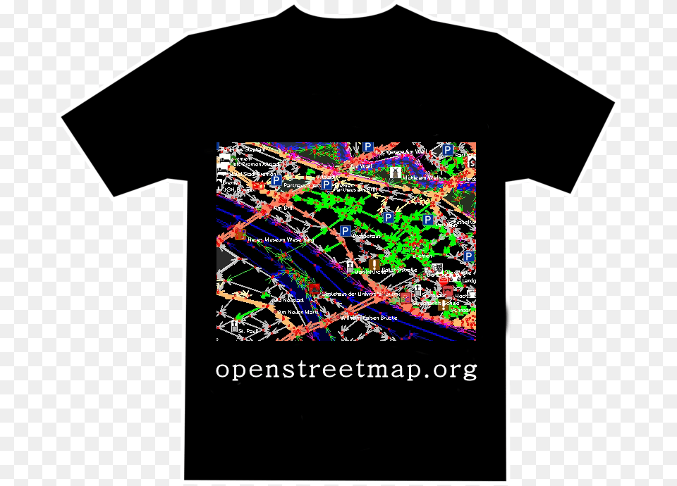 Osm Shirt Map Snippet Bremen Openstreetmap Shirt, Clothing, T-shirt Png