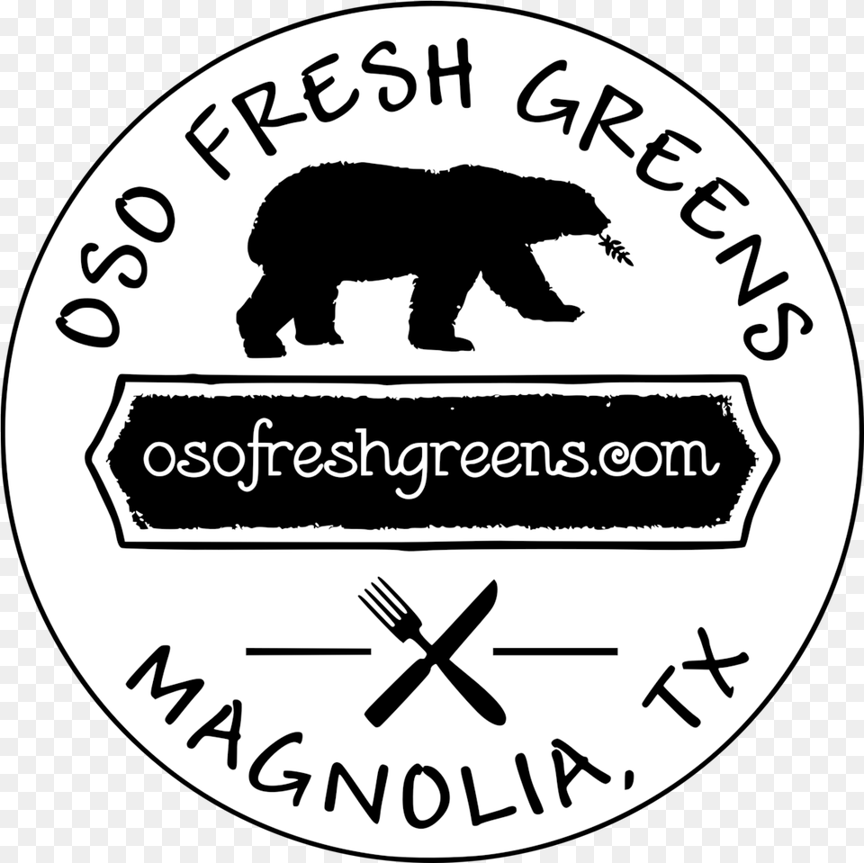 Oso Fresh Greens Magnolia Tx Urban Farm Grizzly Bear, Animal, Mammal, Wildlife, Logo Free Png Download