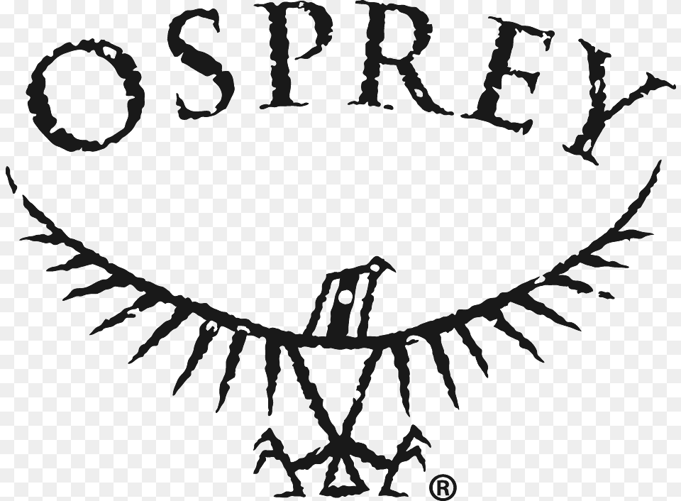 Osprey Black Logo, Person, Emblem, Symbol Png