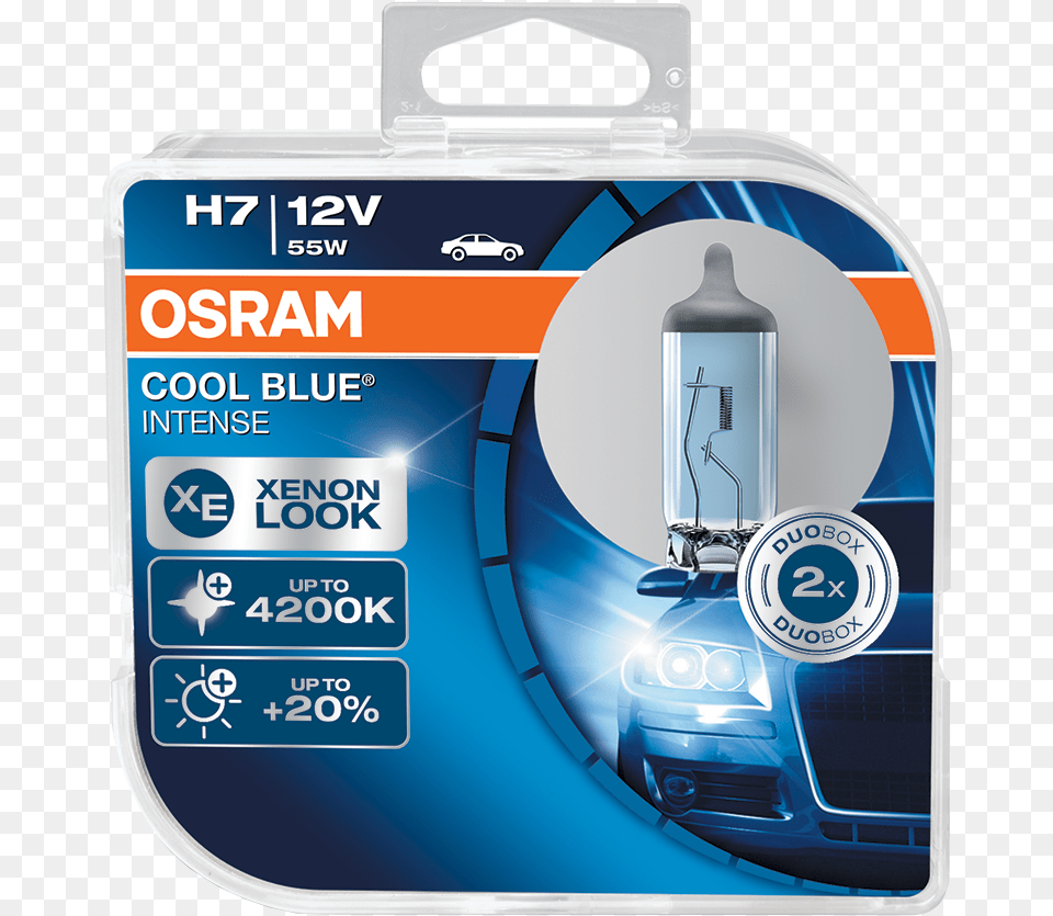 Osram Cool Blue Intense 12v 55w 477 Halogen Bulbs Osram H7 Xenon Look, Computer Hardware, Electronics, Hardware Free Png Download