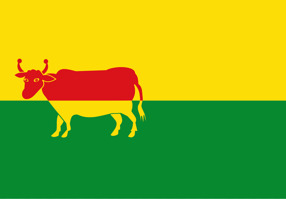 Ossenisse Vlag Clipart, Animal, Bull, Cattle, Cow Png Image