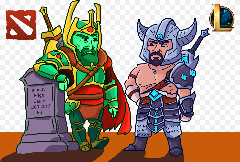 Ostarion The Wraith King And Tryndamere The Barbarian Dota, Publication, Book, Comics, Baby Png Image