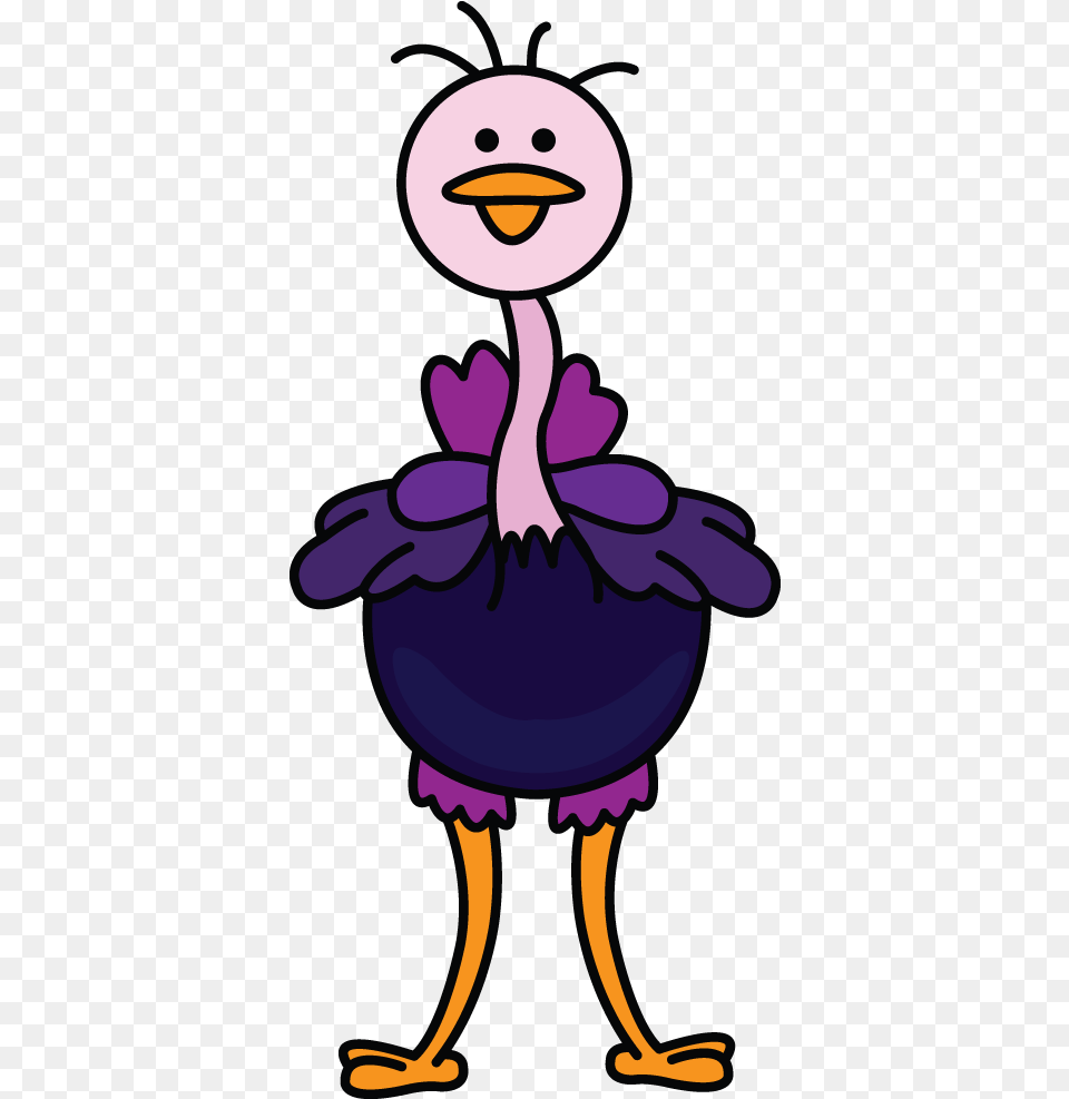 Ostrich Clipart Easy Draw, Purple, Leisure Activities, Person, Dancing Free Png