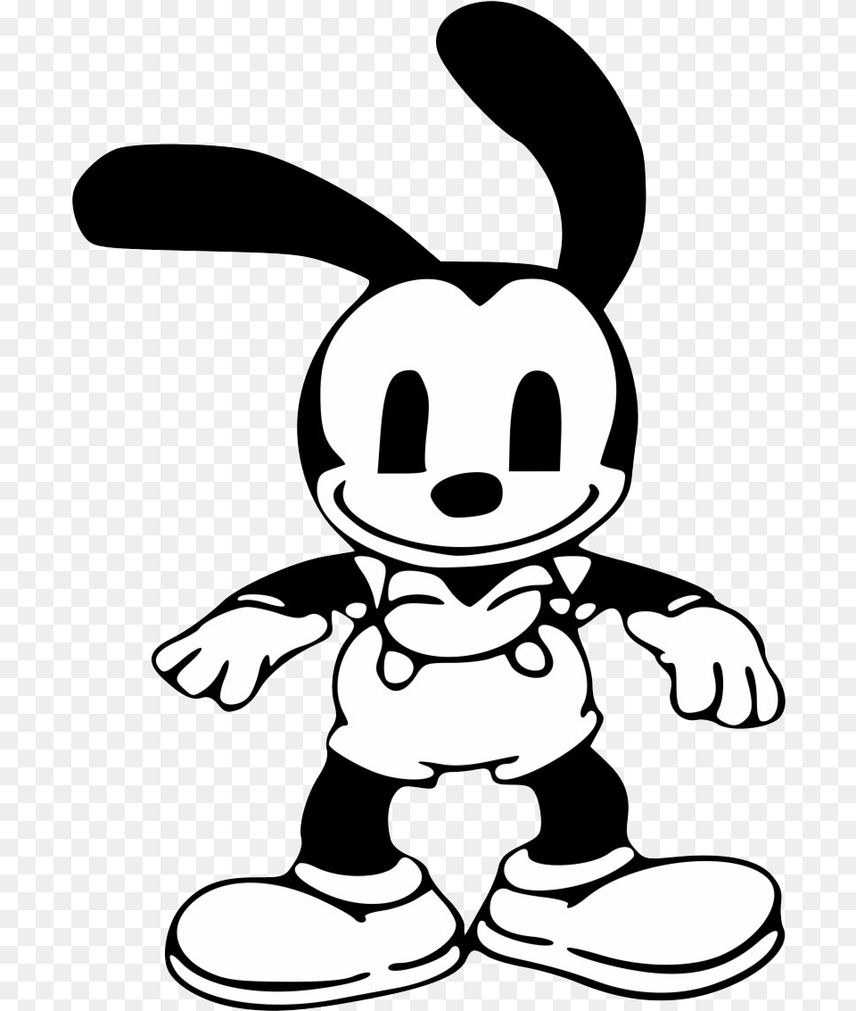 Oswald The Lucky Rabbit Pic Oswald The Lucky Rabbit, Stencil, Baby, Person, Cartoon Free Png Download