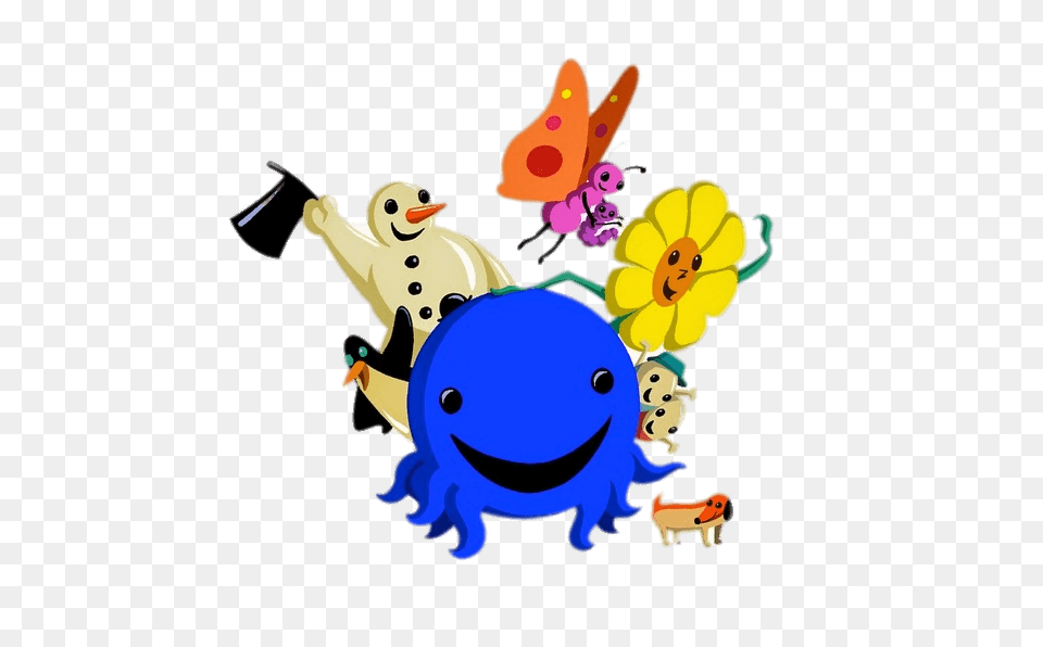 Oswald The Octopus And His Friends, Animal, Art, Bird Png Image