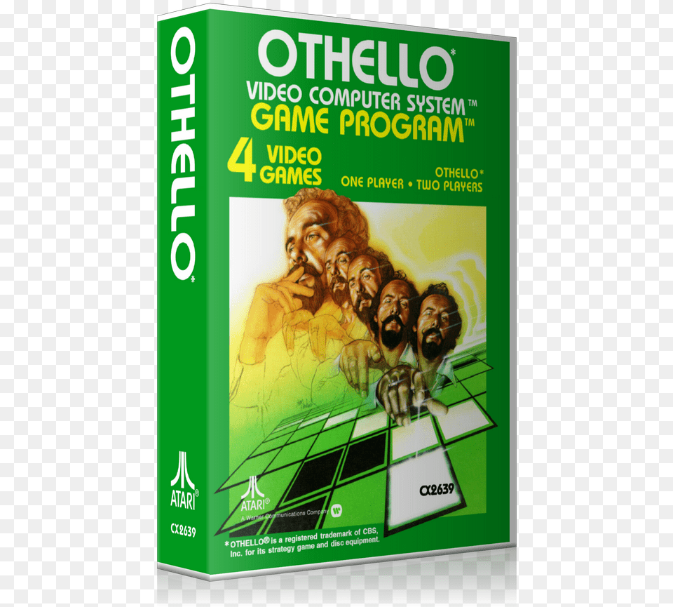 Othello Atari 2600 Game Cover To Fit A Ugc Style Replacement Othello Atari, Advertisement, Poster, Adult, Person Png Image
