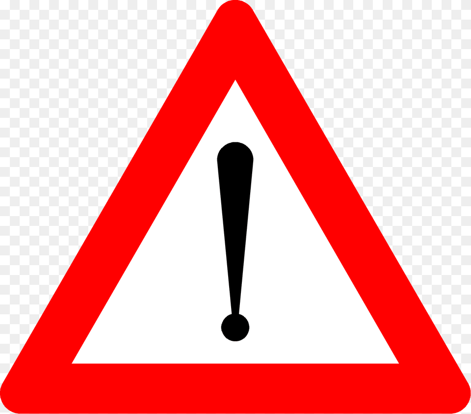 Other Danger Sign In Belgium Clipart, Symbol, Road Sign, Mace Club, Weapon Free Png