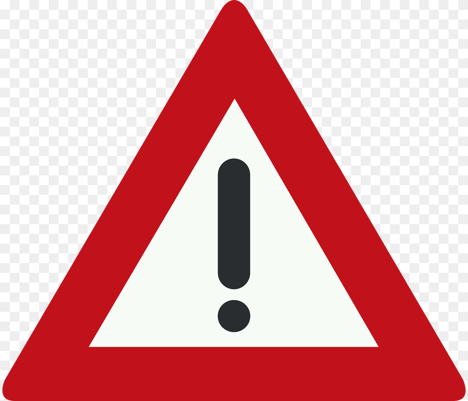 Other Danger Sign In Netherlands Clipart, Symbol, Road Sign, Triangle Png