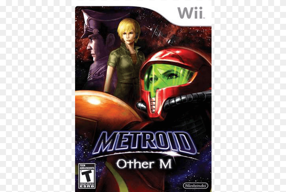 Other M Metroid Other M Nintendo Wii, Publication, Book, Helmet, Person Png Image