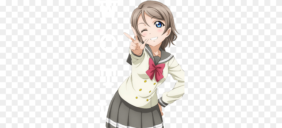 Otherhey Lovelivesunshine Watanabe You Sailor Suit School Uniform, Book, Comics, Publication, Adult Free Png Download