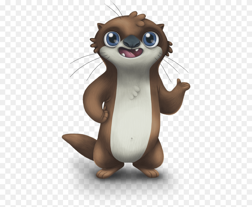 Otis The Otter Otter Cartoon, Animal, Wildlife, Bear, Mammal Free Png Download