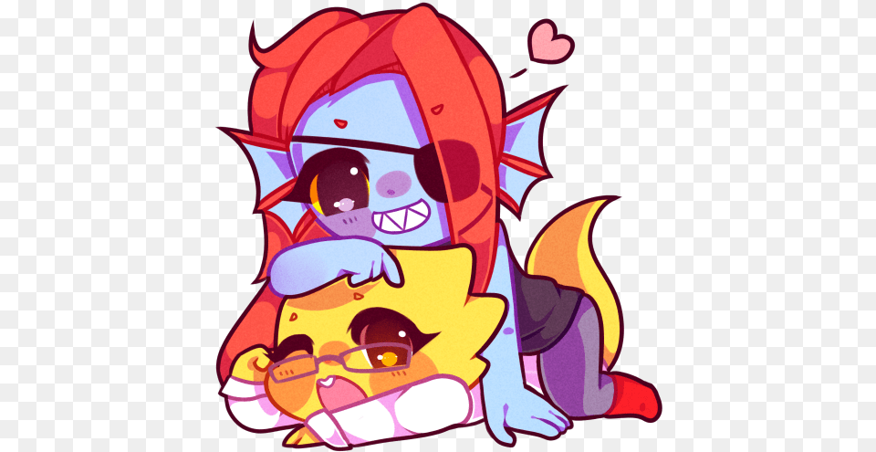 Otp Of Undertale Undertale Undyne X Alpys, Art, Cartoon, Animal, Bear Free Png Download