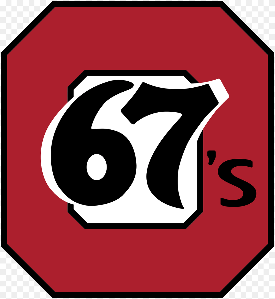 Ottawa 67s Logo, Sign, Symbol, Road Sign, Number Free Png