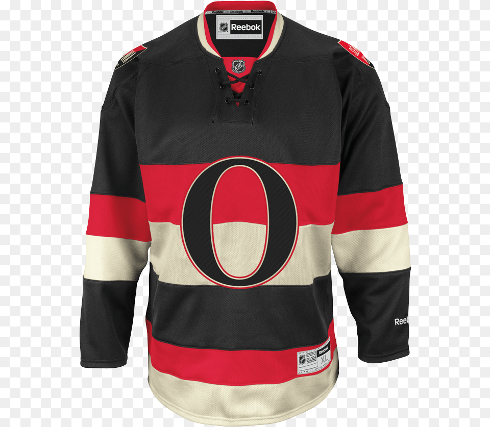 Ottawa Senators Black Jersey, Clothing, Shirt, Long Sleeve, Sleeve Png Image