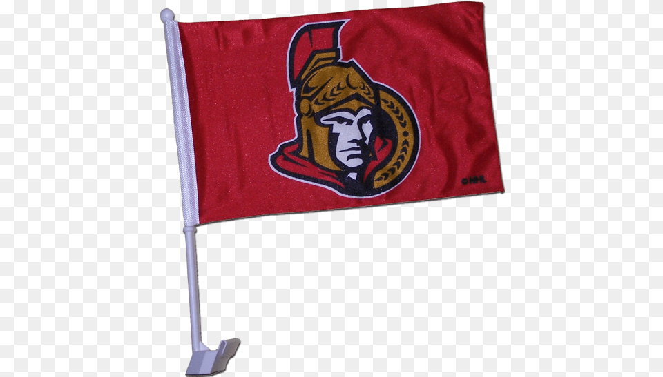 Ottawa Senators Window Mounted Red Car Flag Ottawa Senators Logo, Emblem, Symbol Png