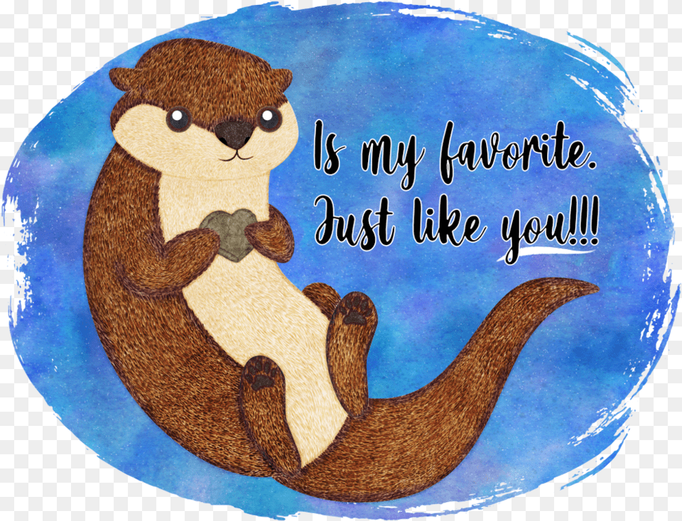 Otter And Favorite Heart Rock To Whom Would You Give Your Sea Otter, Animal, Bird, Wildlife, Mammal Png