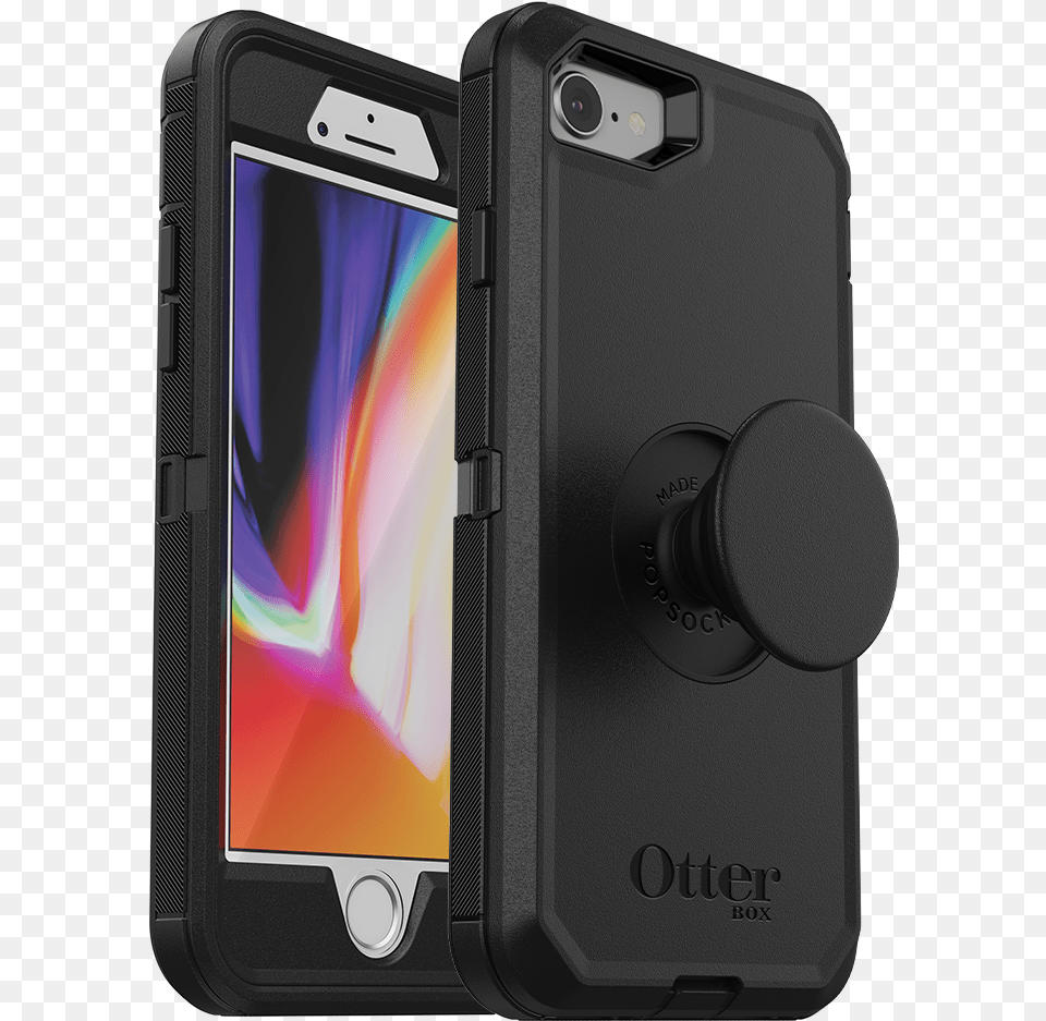 Otter Box Otterbox Pop Defender For Iphone 8 Plus Black Smartphone, Electronics, Phone, Mobile Phone, Camera Free Png