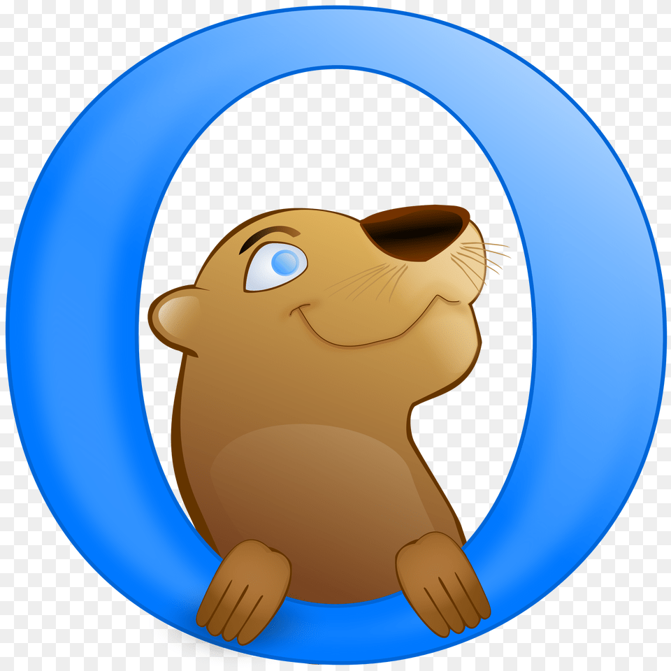 Otter Browser Logo, Animal, Mammal, Disk, Rodent Png Image