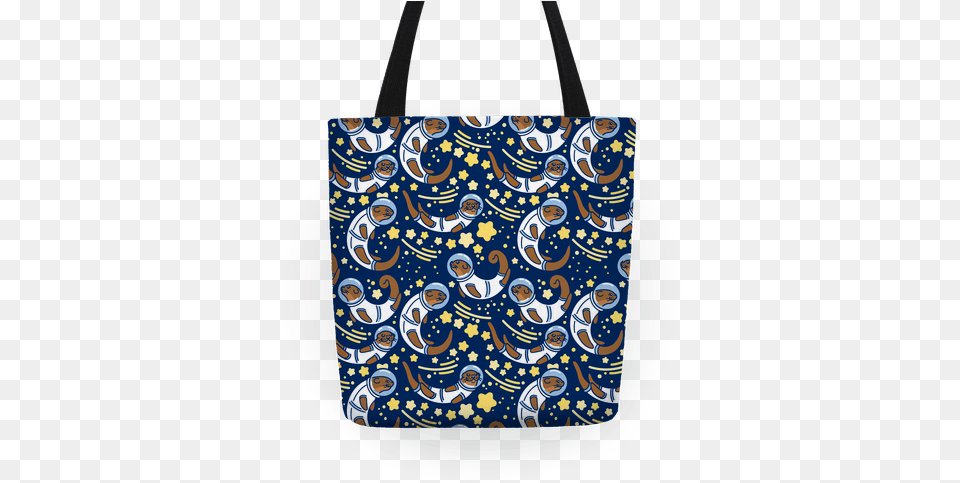 Otters In Space Tote Otters In Space Tote Bag Funny Tote Bag From Lookhuman, Accessories, Handbag, Tote Bag, Purse Png Image
