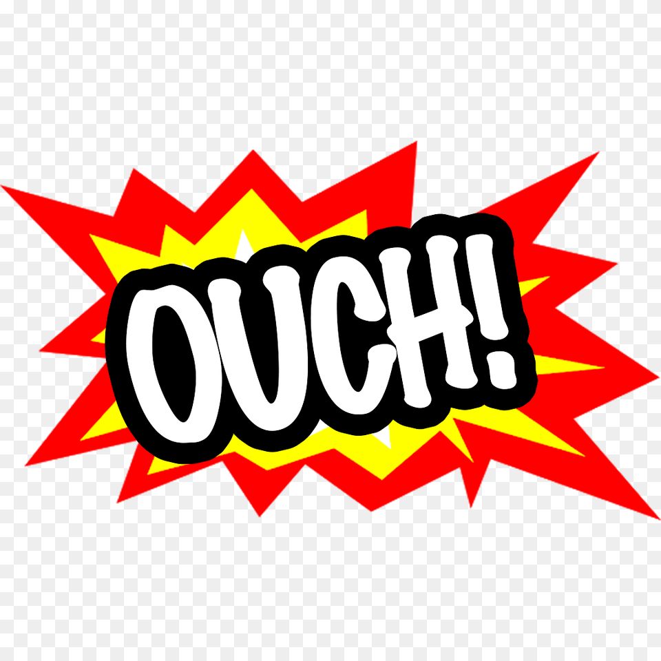 Ouch Explosion Icon, Logo, Sticker, Dynamite, Weapon Png