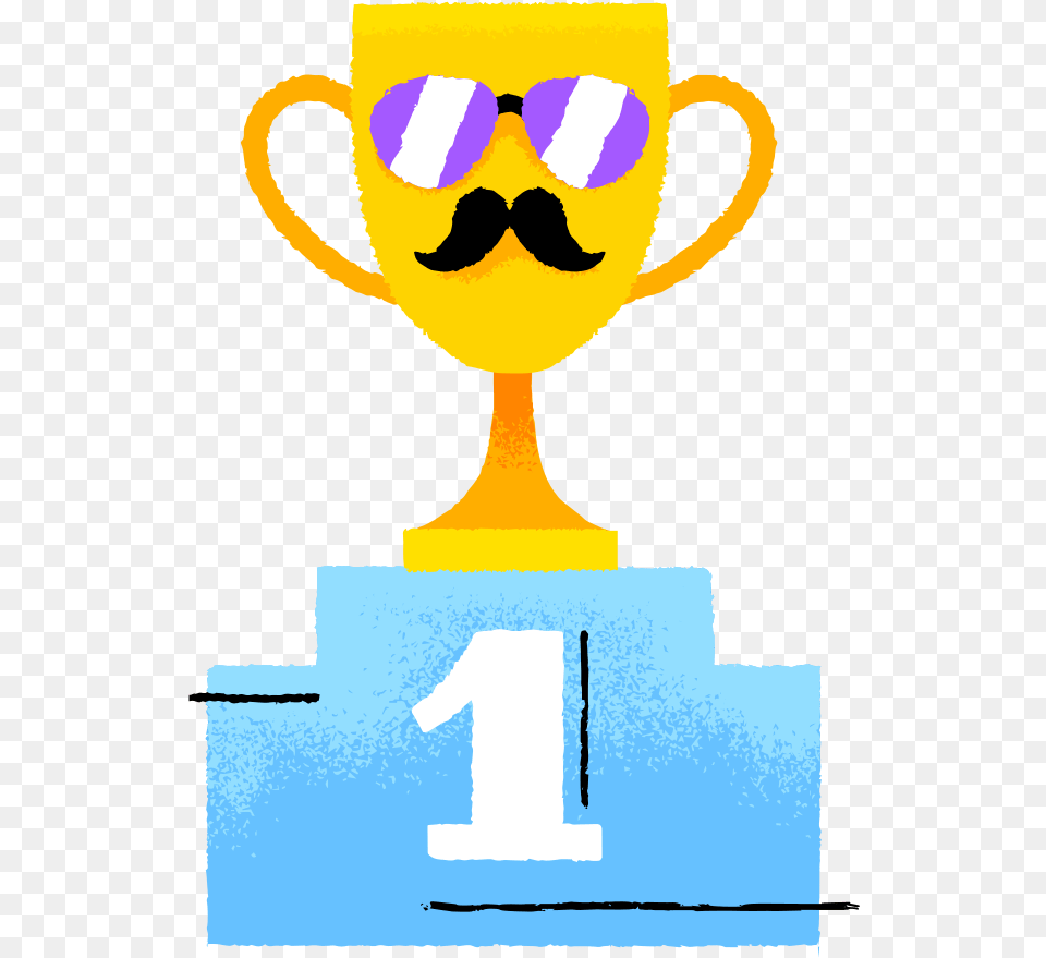 Ouch Illustration Success Likeable Content, Trophy, Person, Face, Head Free Transparent Png