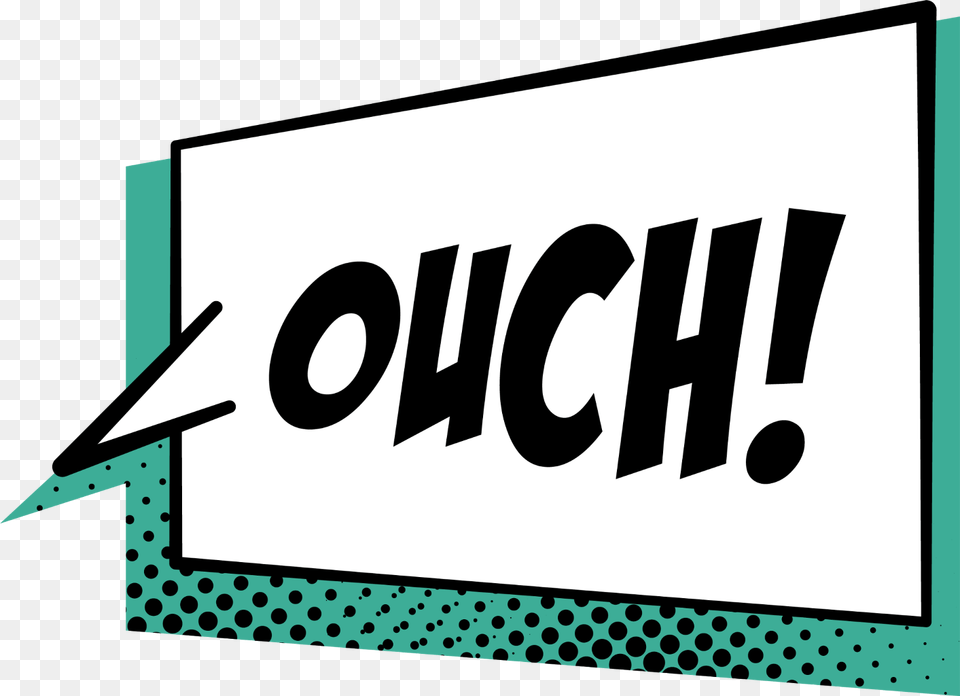 Ouch Ouch Ouch Comic Transparetn, Text, Symbol, Blackboard Free Transparent Png