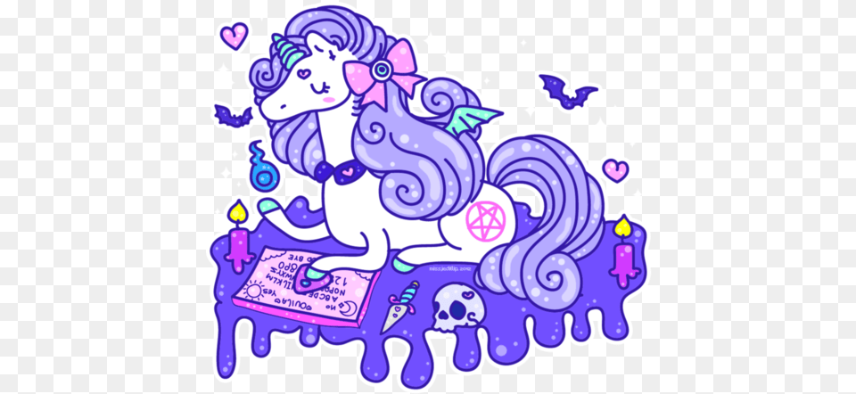 Ouija Board Clipart Pastel Goth Desenho Para Colorir Do Unicornio, Art, Doodle, Drawing, Purple Free Png