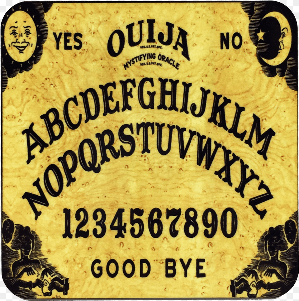 Ouija Board Drink Coaster Ouija Board, Face, Head, Person, Text Free Png Download