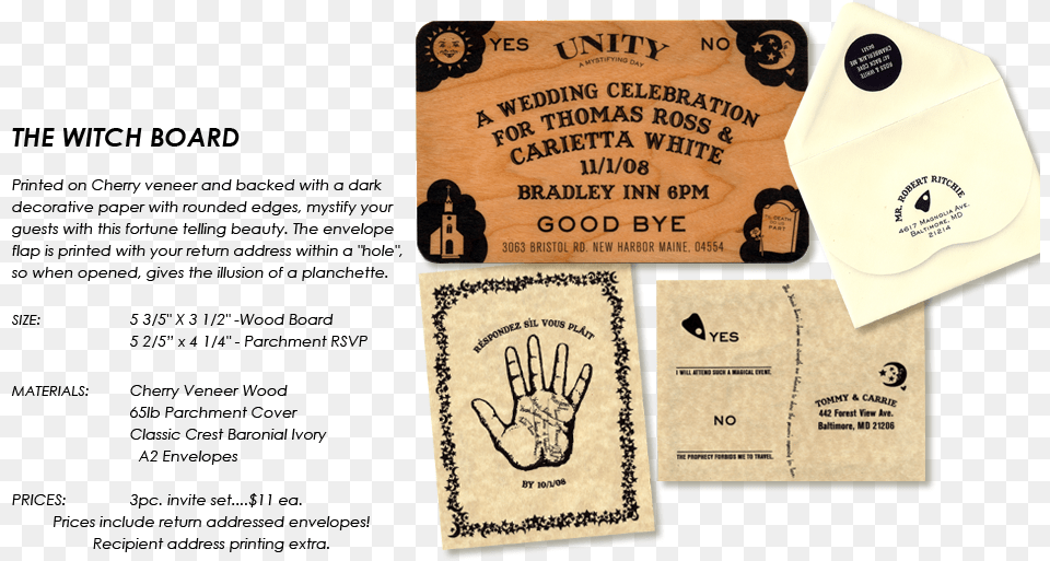 Ouija Board Wedding Invitations, Text Png Image