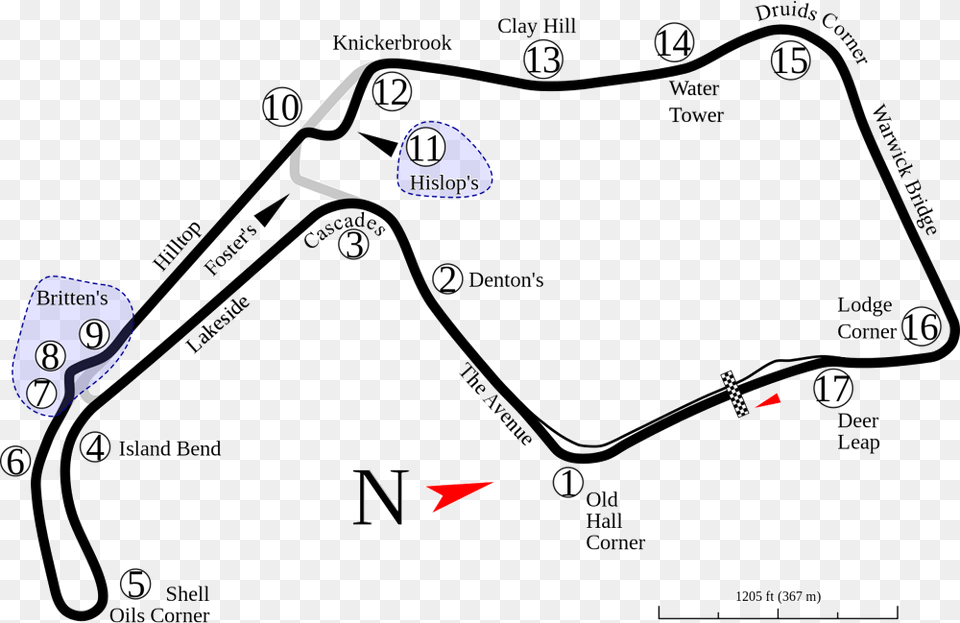 Oulton Park Race Track, Chart, Plot, Device, Grass Free Png Download