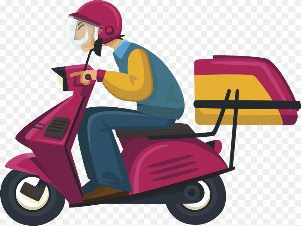 Our Amazing Frozen Yogurt Delivery Services In Peshawar, Vehicle, Transportation, Scooter, Device Free Png