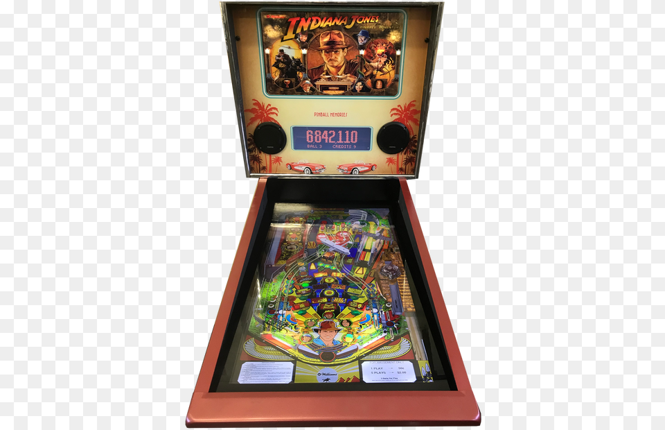 Our Base Model Virtual Pinball Machine Is A Great Place Indiana Jones Pinball, Arcade Game Machine, Game, Adult, Male Png