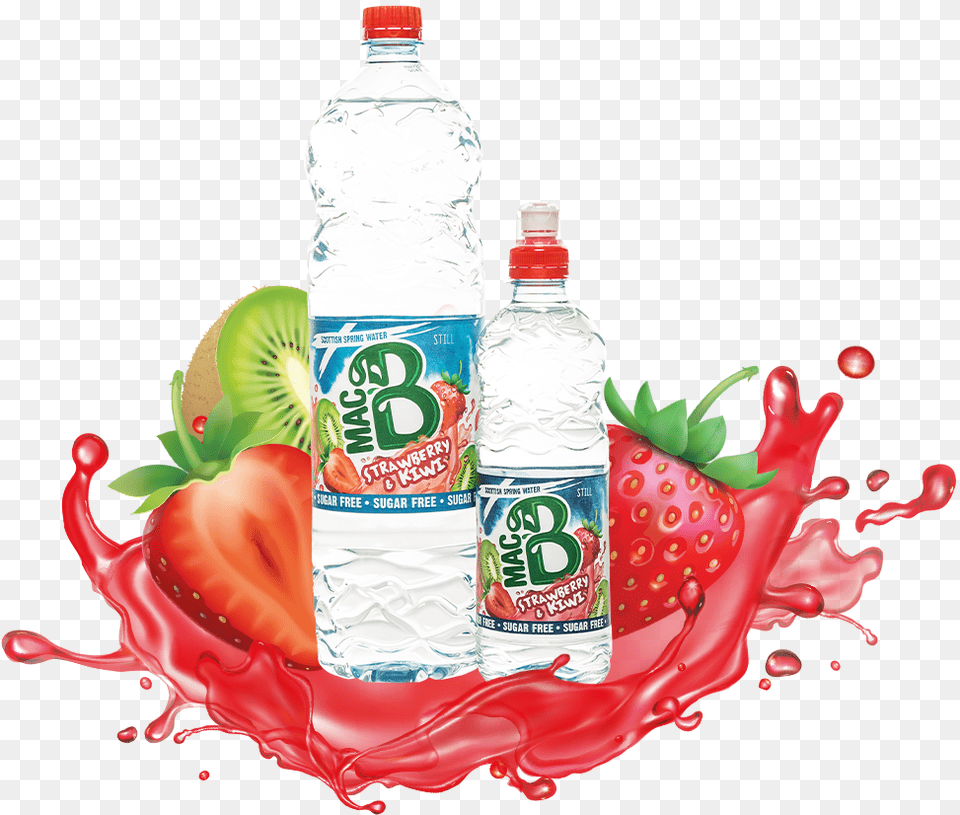 Our Bottle Of Strawberry And Kiwi Flavoured Spring Fruit, Water Bottle, Beverage, Mineral Water, Food Png