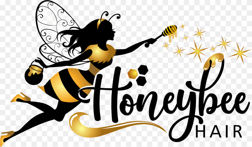 Our Company Top Quality Hair Extensions For Lovers Honey Hair Logo, Animal, Bee, Insect, Invertebrate Png