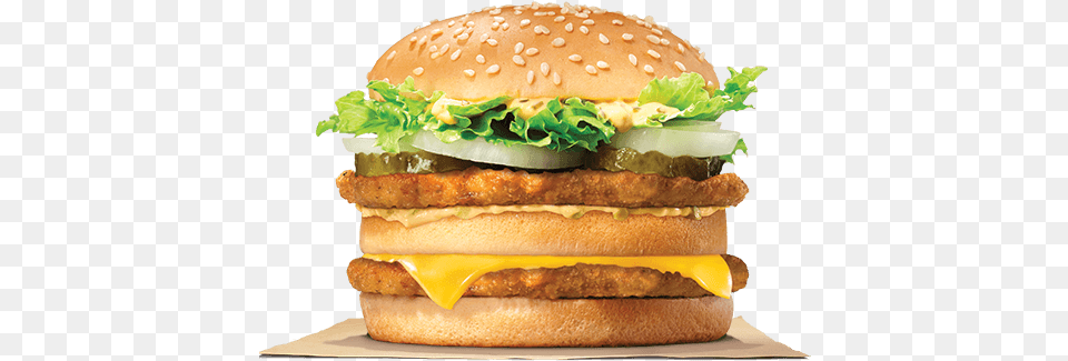 Our Double Choice Of Chicken Burger King Big King Men, Food Free Png Download