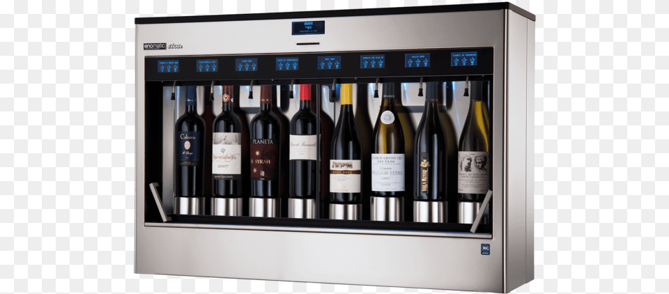 Our Enoline Elite 8 Bottle Wine Dispenser Is Enomatic Enomatic Elite, Alcohol, Liquor, Wine Bottle, Beverage Png