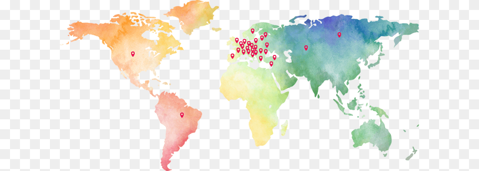 Our Export Partners Help Us To Strengthen And Promote World Map For Study Abroad, Art, Graphics, Modern Art, Bonfire Free Png Download