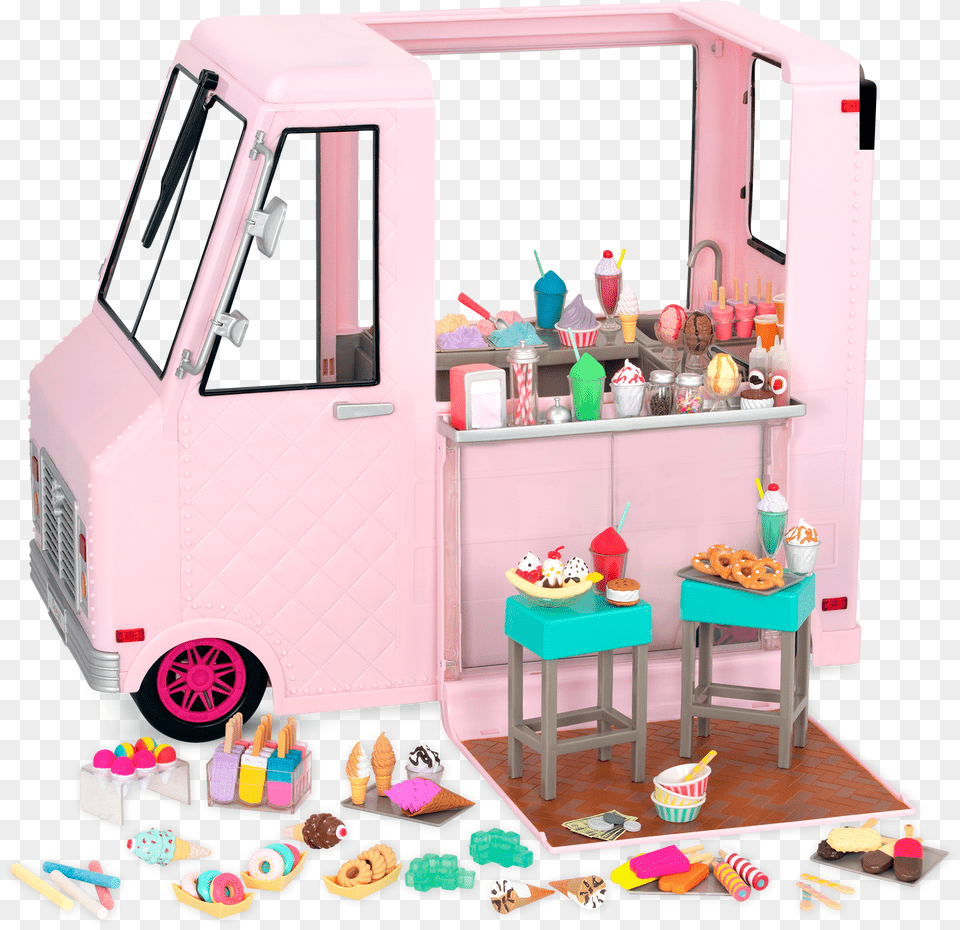 Our Generation Ice Cream Truck Pink Og Girl Ice Cream Truck Free Transparent Png