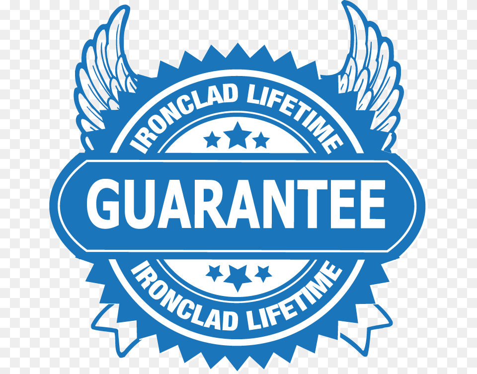 Our Ironclad Lifetime Guarantee Guarantee Satisfaction, Badge, Logo, Symbol, Emblem Free Png Download