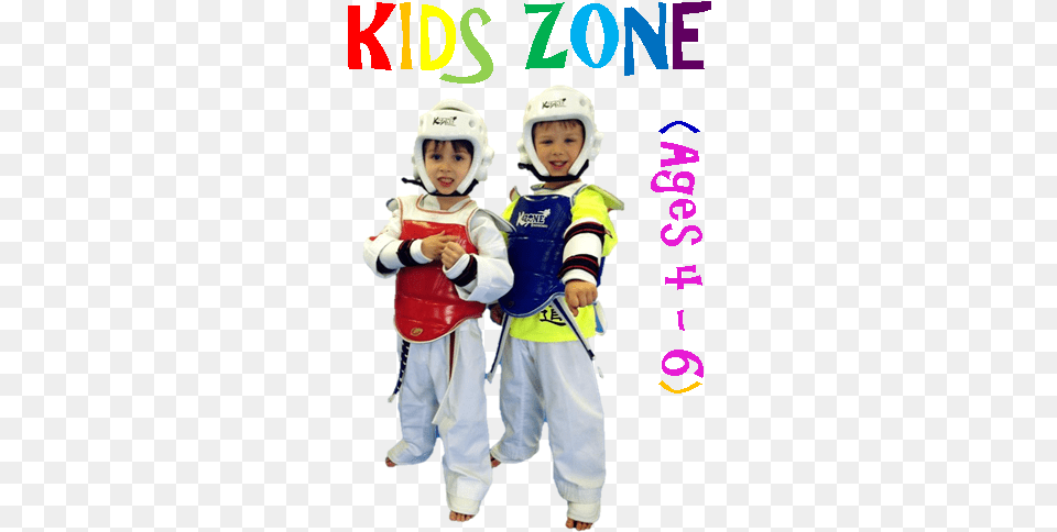Our K Zone Kids Zone Program Is An Unique Martial Arts Taekwondo Kids, Clothing, Costume, Helmet, Person Png Image