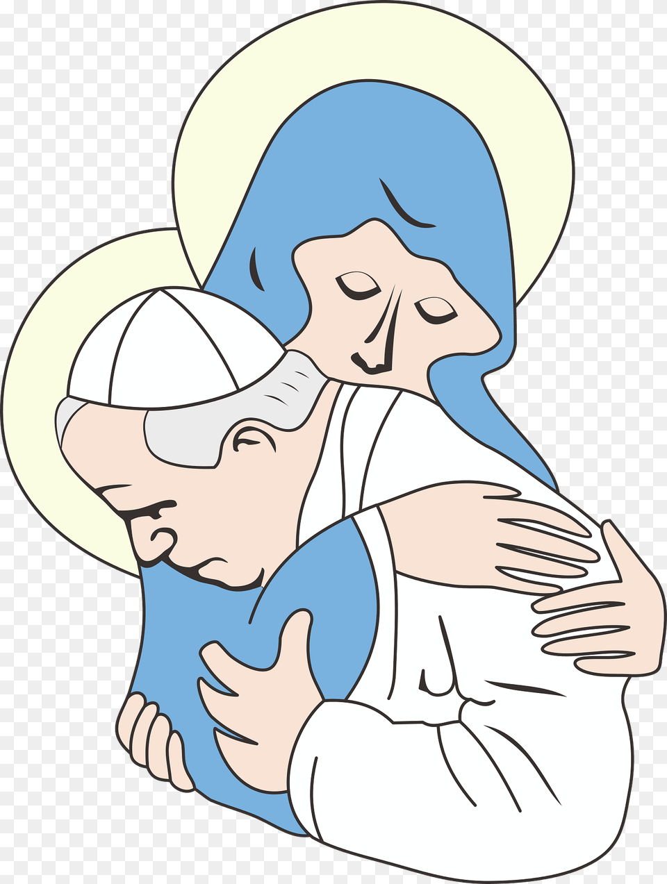 Our Lady And The Pope Clipart, Baby, Person, Clothing, Hat Png Image