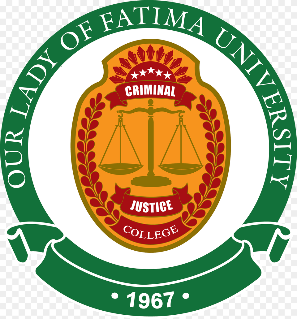 Our Lady Of Fatima University Our Lady Of Fatima University Logo, Badge, Symbol, Emblem, Food Free Png Download