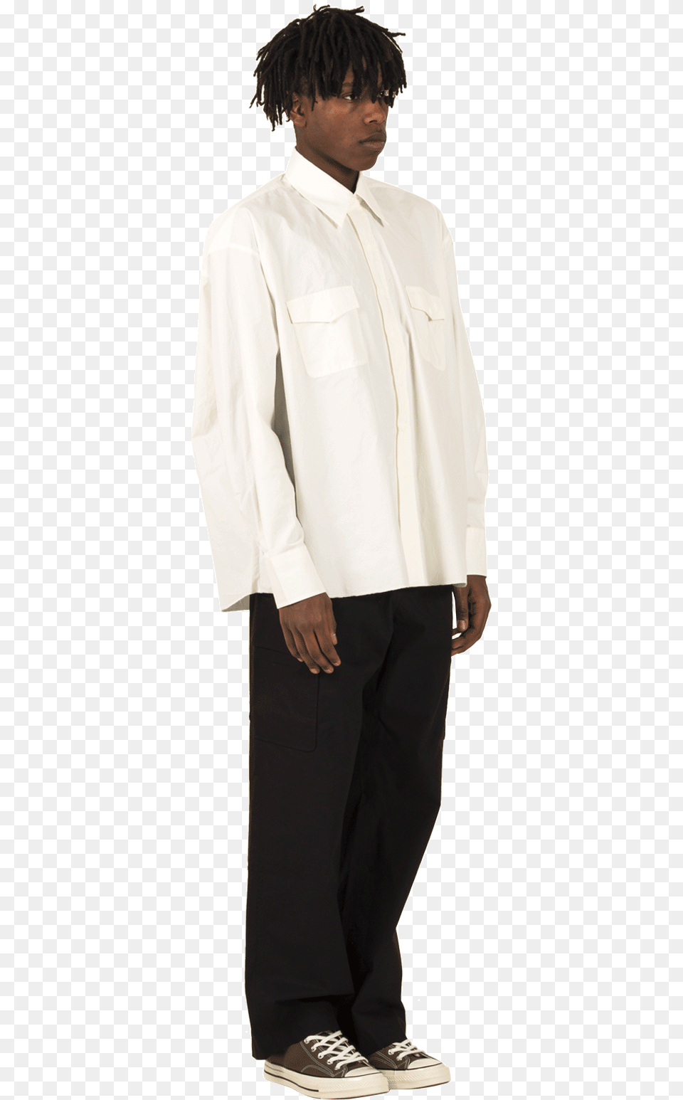 Our Legacy Shirts Overshirt Egg White Parachute Cotton Standing, Adult, Shirt, Person, Man Free Png