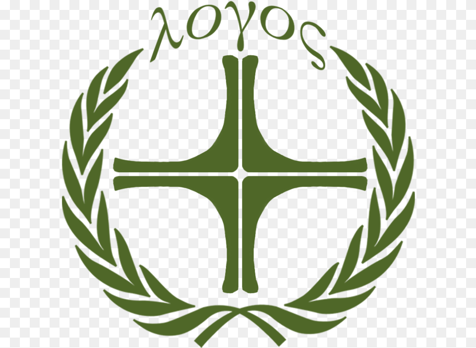Our Logo Combines The Cross With The Laurel Wreath, Emblem, Symbol, Person Free Png