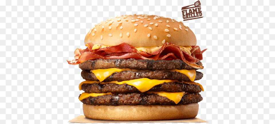 Our Made To Order Bk Quad Stacker Boasts Four Flame Grilled Burger King Stacker, Food Png
