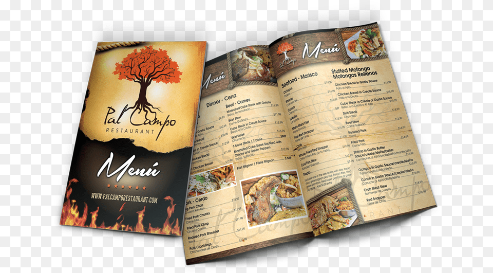Our Menu Pal Campo Restaurant Menu Orlando, Advertisement, Book, Poster, Publication Free Transparent Png