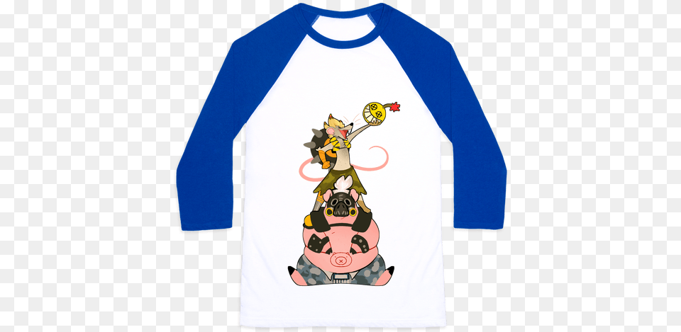 Our Names Are Junkrat And Roadhog Baseball Tee, Clothing, Long Sleeve, Sleeve, T-shirt Free Png Download