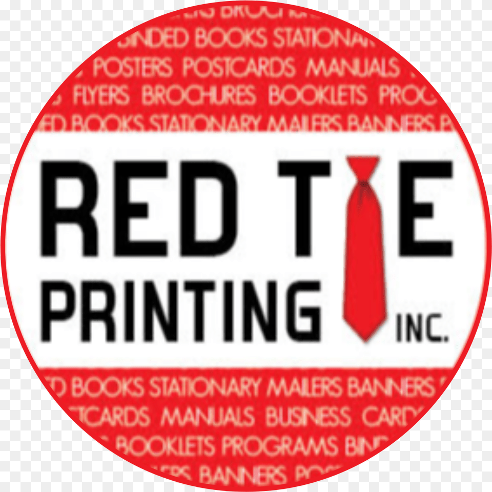 Our New Physical Address Is Red Tie Printing Inc, Accessories, Formal Wear, Necktie, Disk Png Image